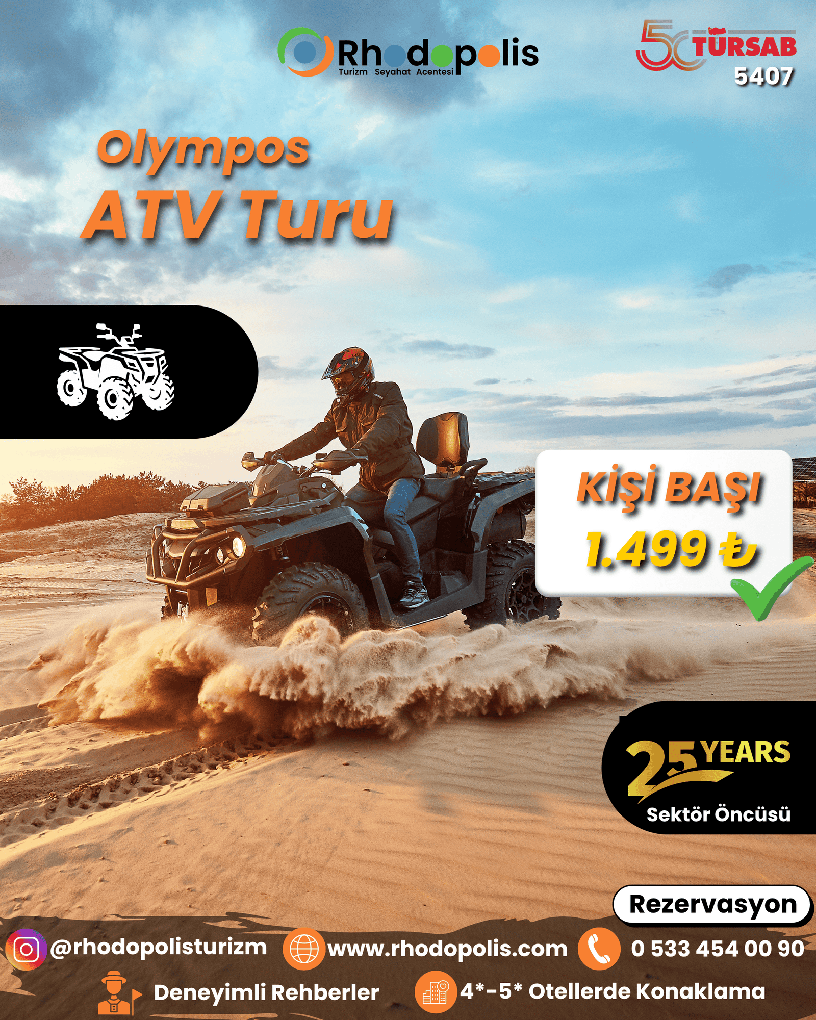 Olympos'un eşsiz doğasında ATV keyfi!